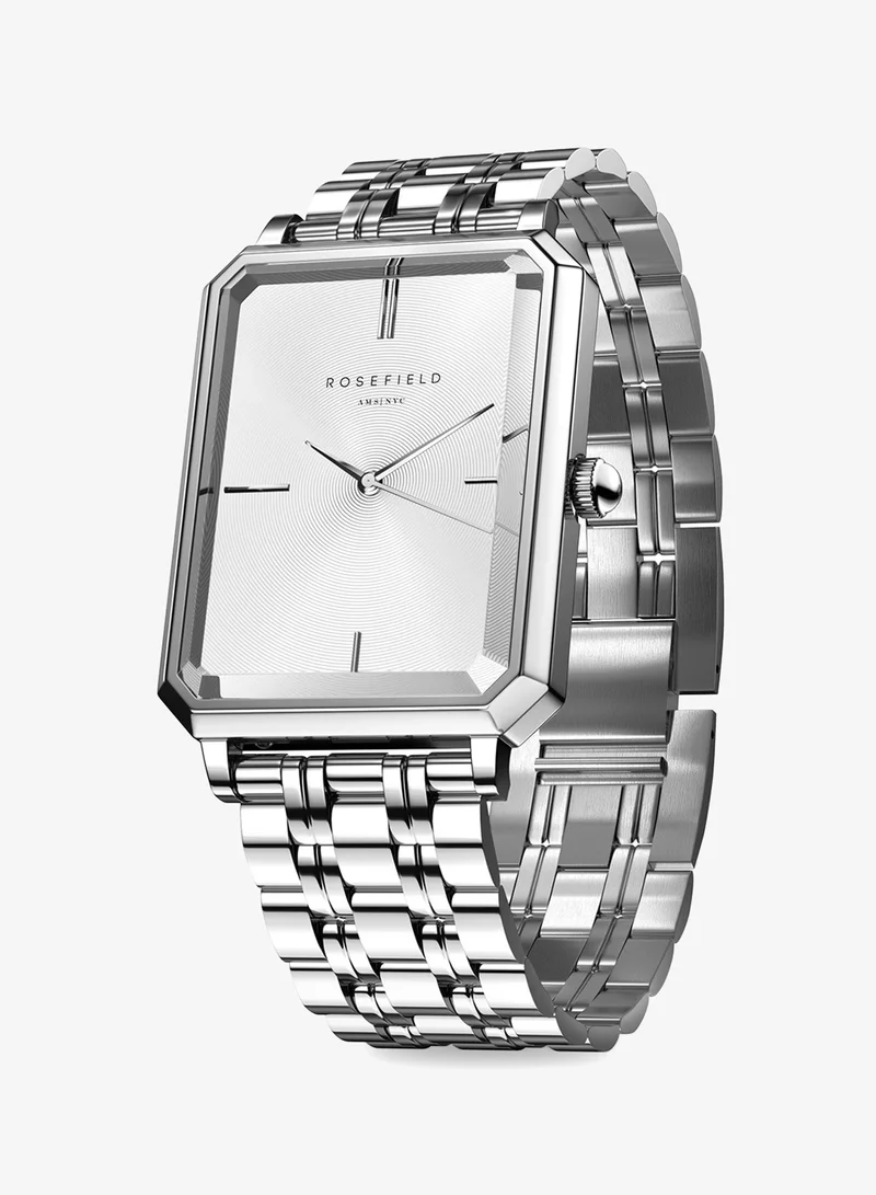 Rosefield  Rosefield Octagon White Sunray Steel Silver Women Watch - OCWSS-O41 for Women | Best Price UAE