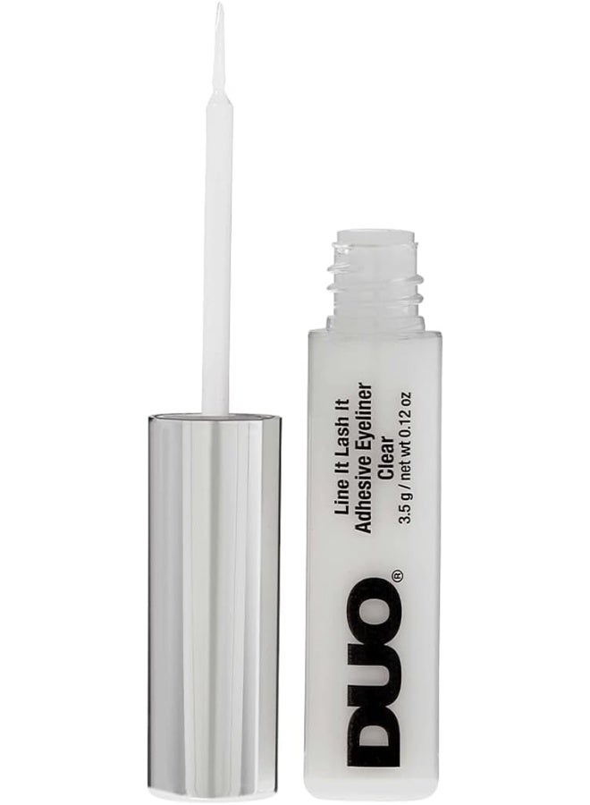 DUO Line It Lash It Adhesive Eyeliner â€“ Clear, Waterproof, Long-Lasting Lash Glue Liner for Strip & Magnetic Lashes, 0.12 oz - Image 3