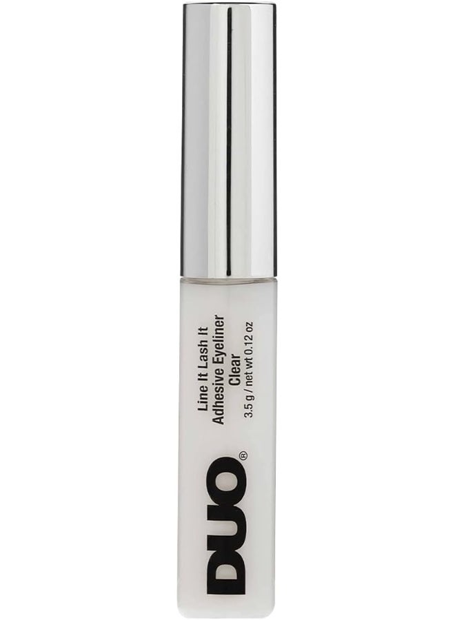 DUO Line It Lash It Adhesive Eyeliner â€“ Clear, Waterproof, Long-Lasting Lash Glue Liner for Strip & Magnetic Lashes, 0.12 oz - Image 2