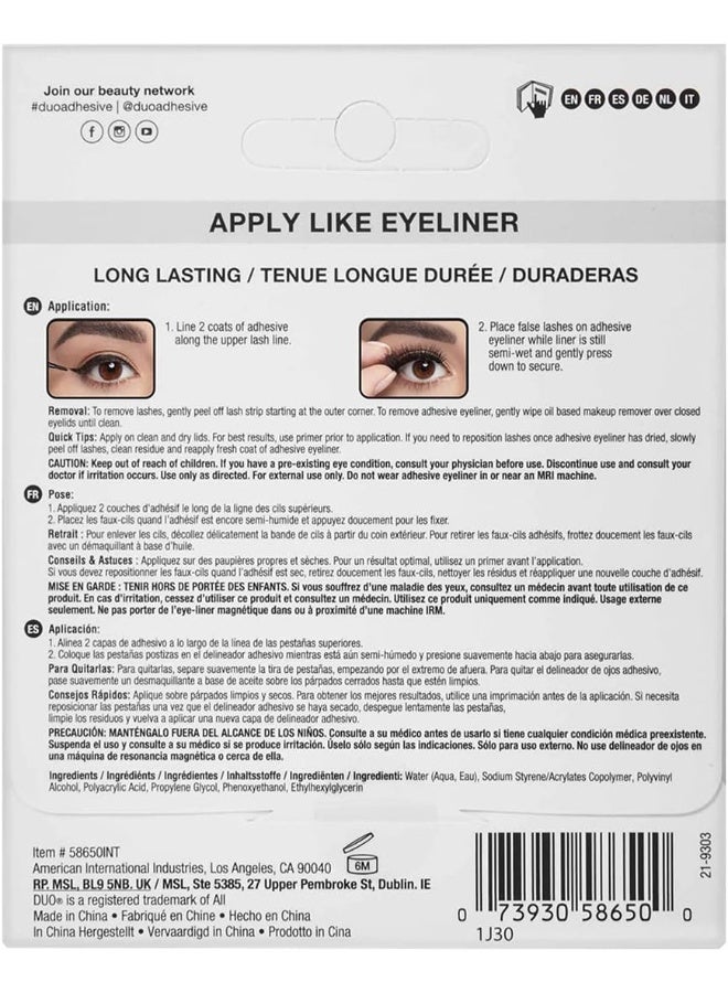 DUO Line It Lash It Adhesive Eyeliner â€“ Clear, Waterproof, Long-Lasting Lash Glue Liner for Strip & Magnetic Lashes, 0.12 oz - Image 4