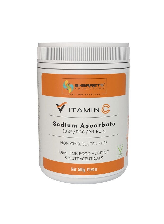 Sharrets Sodium Ascorbate Vitamin C Powder 500g, Ideal For Food Additive & Nutraceuticals: Enhance Your Products and Well-being. - Image 1