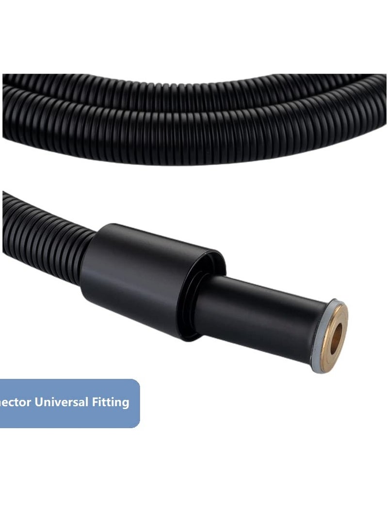 FIRST PRO - Stainless steel flexible shower hose shattaf replacement for hand showerhead water hose pipe leak proof rust resistant shower pipe black 1.5M - Image 1