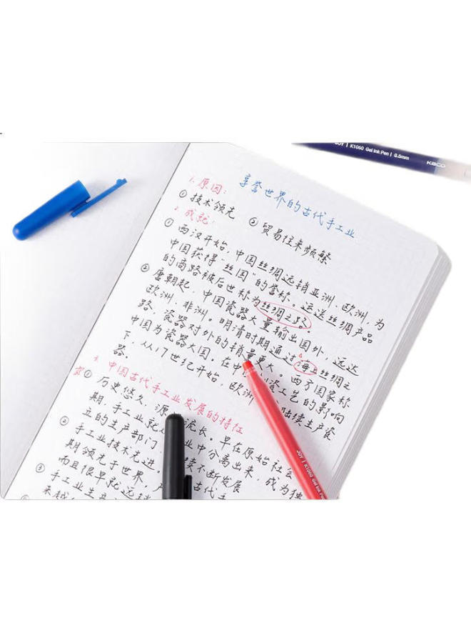 Kaco Yuhaowei 0.5Mm Blue High-Capacity Gel Pen, Signing Pen, Meeting Pen, Office And Student Stationery, Marker Pen - Image 3