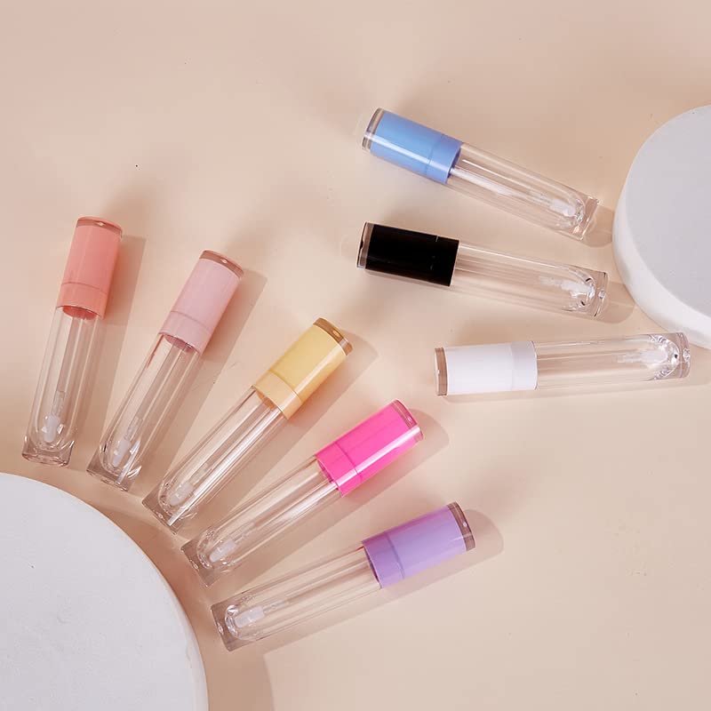 COSIDEA 26 pcs Refillable Empty 8ml Lip Gloss Tubes with clear Wand，Round Pink Lipgloss Containers，DIY cosmetic packing Container Bulk Wholesale - Image 5