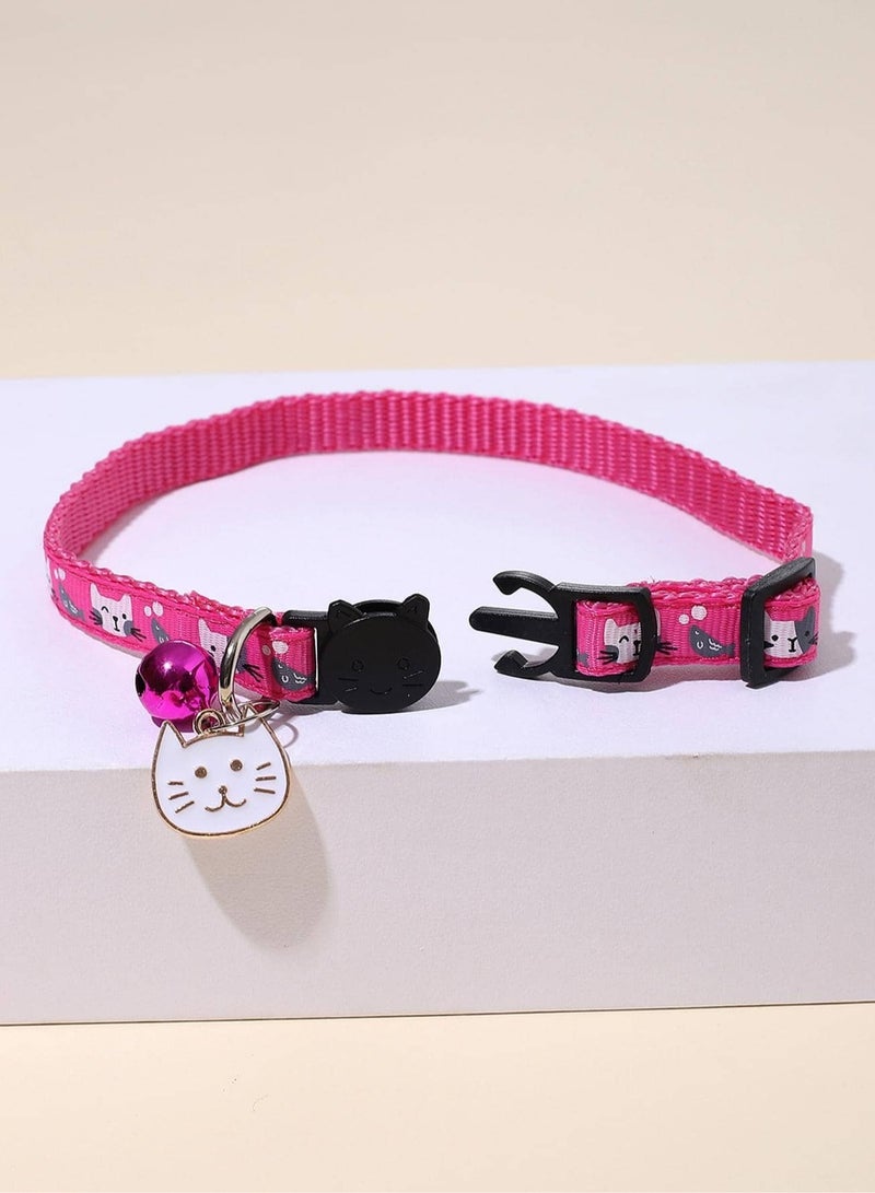 Indoor Cat Collar with Bell and Cute Charm -pink - Image 3