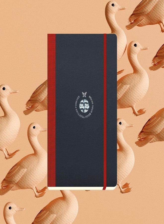 flexbook Flex Global Notebook Open Date Red | Medium | 13x21cm - A5 (Minus)| 192 pages | 85gsm Fabriano Ivory Paper | Special Black Art Paper Cover | Elastic Band Closure - Image 4
