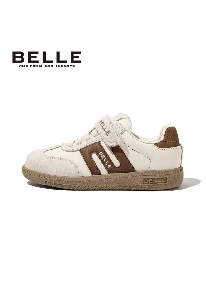 Belle Children's Shoes, Kids' Sneakers, Spring And Autumn Running Shoes, Training Shoes, Soft-soled Casual Shoes For Boys And Girls, Apricot Color, Size 30 - Image 3