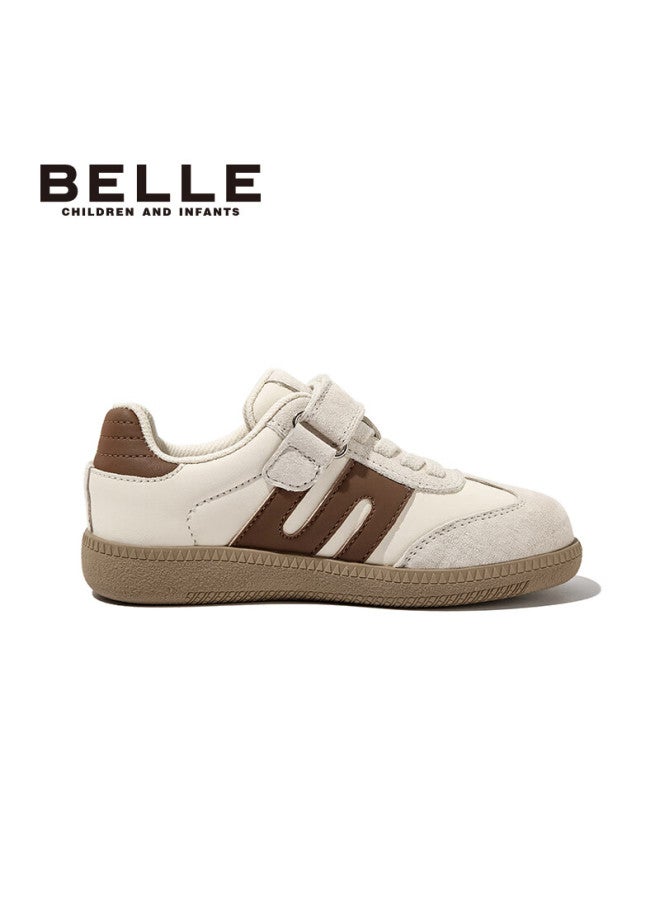 Belle Children's Shoes, Kids' Sneakers, Spring And Autumn Running Shoes, Training Shoes, Soft-soled Casual Shoes For Boys And Girls, Apricot Color, Size 30 - Image 4