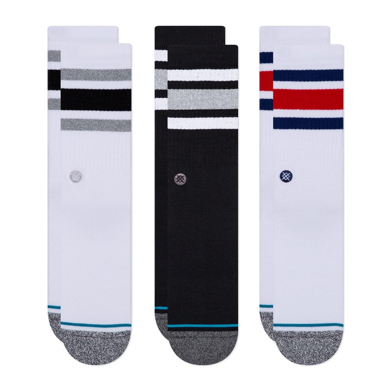 Stance The Boyd Crew Socks 3-Pack, Multicolor, Medium - Image 1
