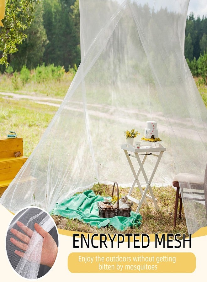Mindsoft 4 Corners Mosquito Net for Mosquiteros para Camas Bed Canopies Netting Bed Drapes Rectangular Mosquito Mesh for Camping Home Outdoor Travel(White,L87 X W79 X H79 Inch,1 Opening) - Image 5