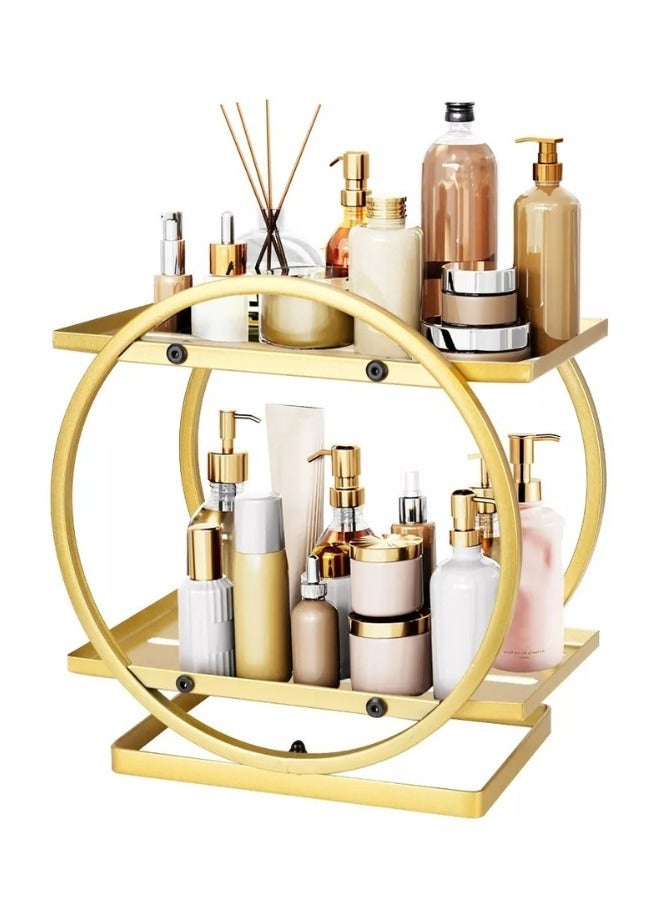 2-Tier Metal Cosmetic, Perfume, Skincare Organizer