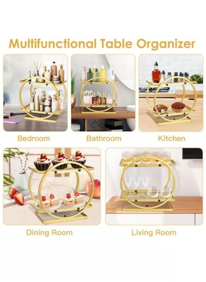 FALMER 2-Tier Metal Cosmetic, Perfume, Skincare Organizer  - Image 4
