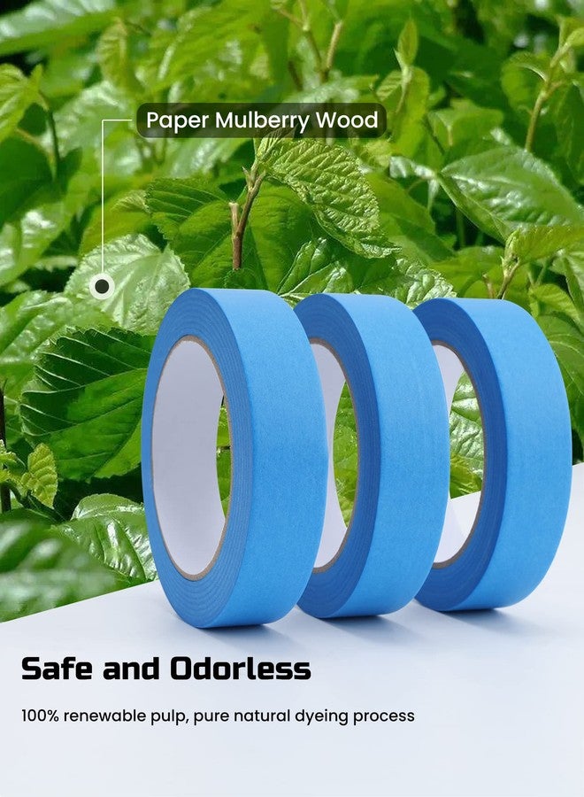 Lichamp شريط لاصق أزرق من Lichamp للرسامين، عبوة من 10 قطع، 0.95 بوصة × 55 ياردة، شريط لاصق أزرق قابل للغسل، للطلاء على الجدران والحرف اليدوية - Image 5