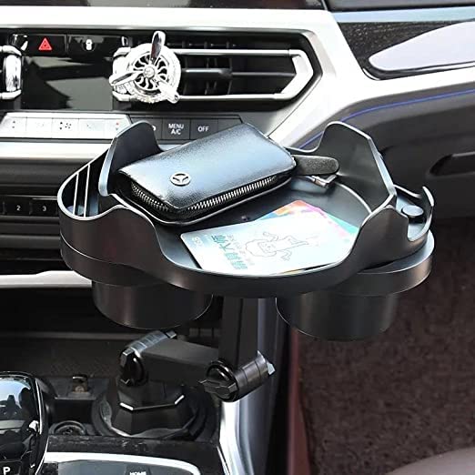 Olpad Oplad Car Cup Holder Tray Car Cup Holder Expander Adapter Car Tray for Eating Expandable Cup Holder for Car Tray Table Swivel Adjustable with Extra Phone Slot Suitable for Most Cars and Trucks - Image 5