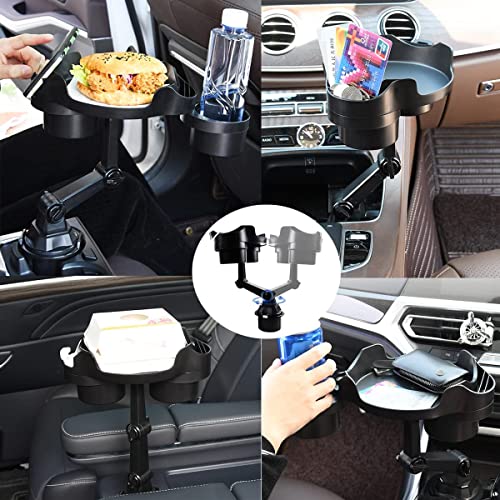 Olpad Oplad Car Cup Holder Tray Car Cup Holder Expander Adapter Car Tray for Eating Expandable Cup Holder for Car Tray Table Swivel Adjustable with Extra Phone Slot Suitable for Most Cars and Trucks - Image 4