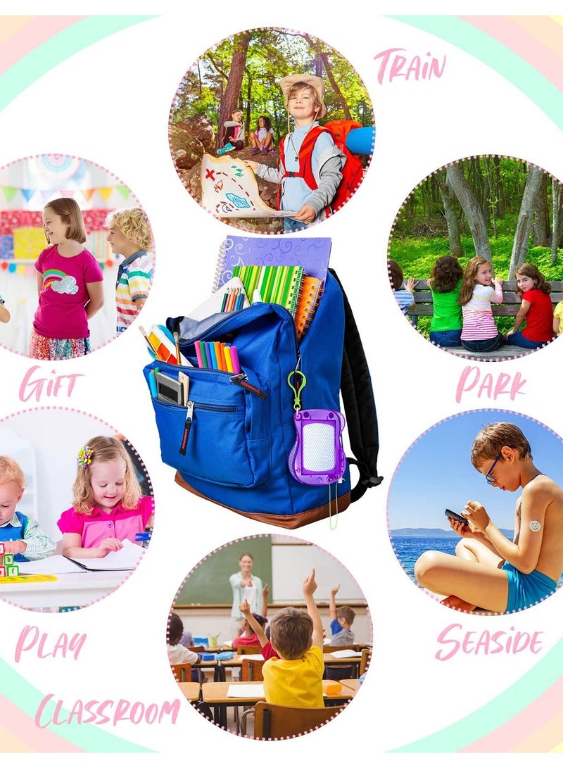 SYOSI Mini Magnetic Drawing Boards, 8 Pieces Doodle Boards Backpack Keychain Clip Drawing Boards Erasable Sketch Pad for Kids Art Supplies Party Favors Goodie Bag Filler - Image 4