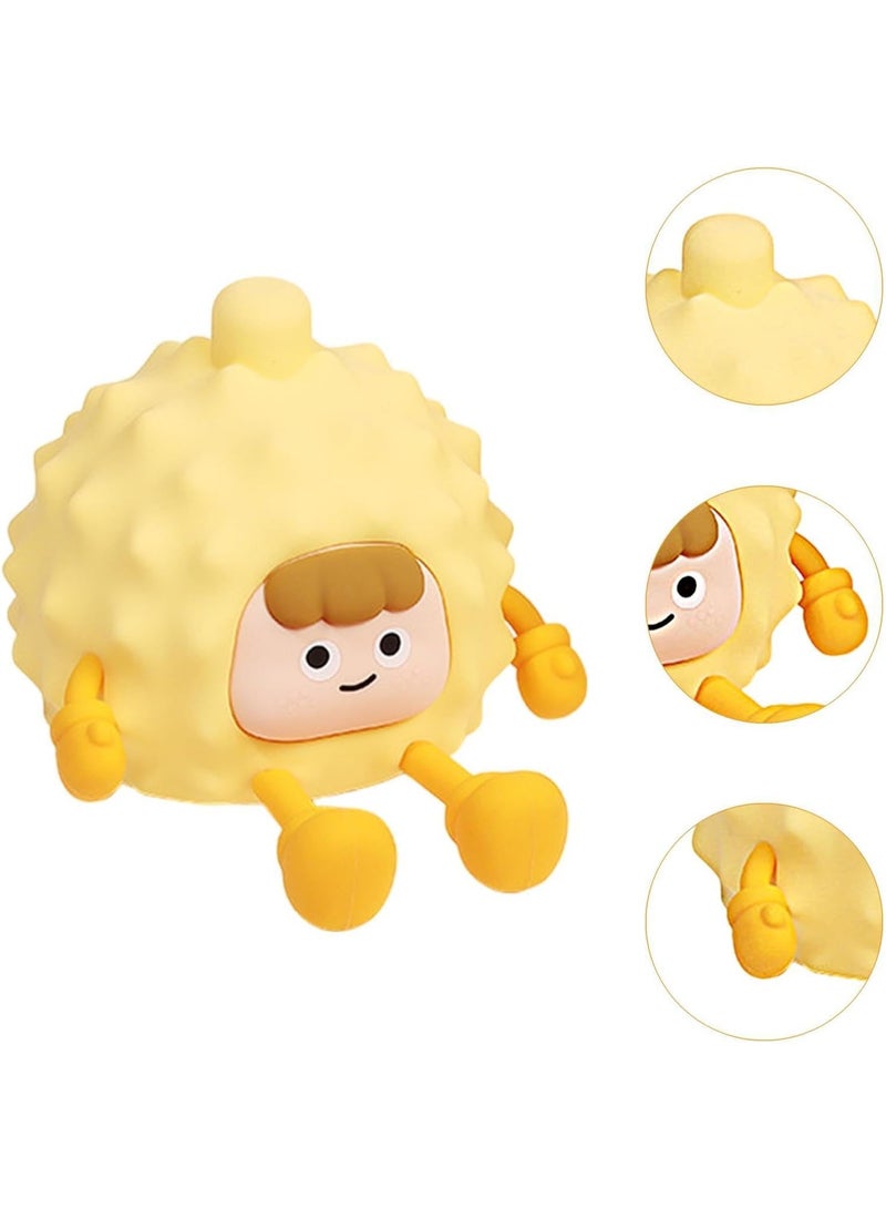 Durian Shaped Silicone Squishy Night Light  30-Min Timer - Soft Glow USB Rechargeable Touch Lamp, Cute Mood Light u0026 Bedside Table Decor for Kids and Adults - Image 4