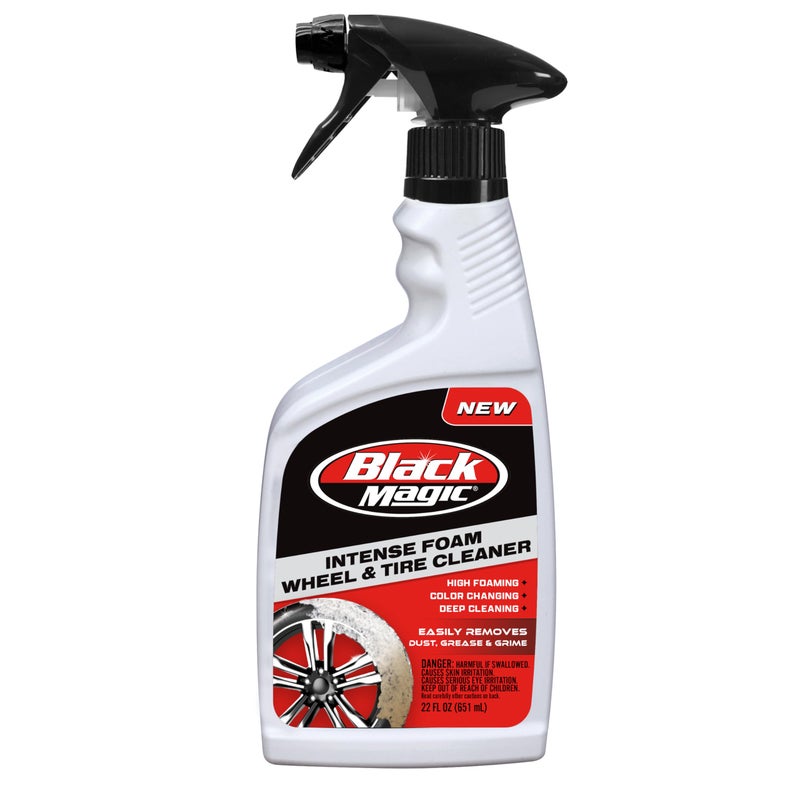 Black Magic 120228 Intense Foam Wheel & Tire Cleaner, High-Foaming Formula for Deep Cleaning, Removes Dirt, Grime & Brake Dust â€“ Safe on All Wheels, 22 Fl Oz - Image 1