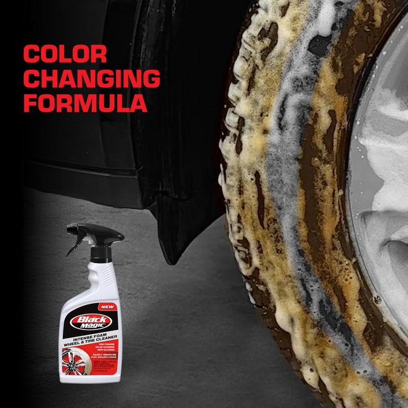 Black Magic 120228 Intense Foam Wheel & Tire Cleaner, High-Foaming Formula for Deep Cleaning, Removes Dirt, Grime & Brake Dust â€“ Safe on All Wheels, 22 Fl Oz - Image 5