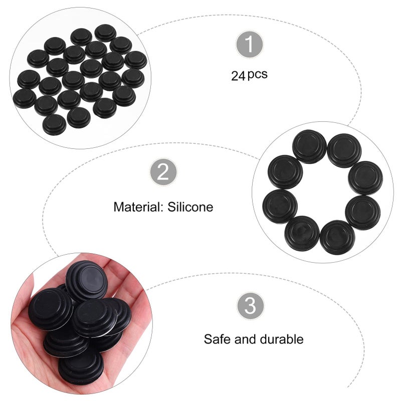 72Pcs Car Door Shock Protective Pads Water Washable Black 2.7x2.7cm - Image 3