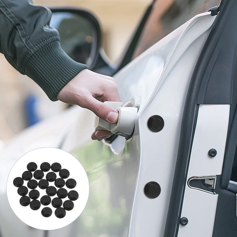 72Pcs Car Door Shock Protective Pads Water Washable Black 2.7x2.7cm - Image 4