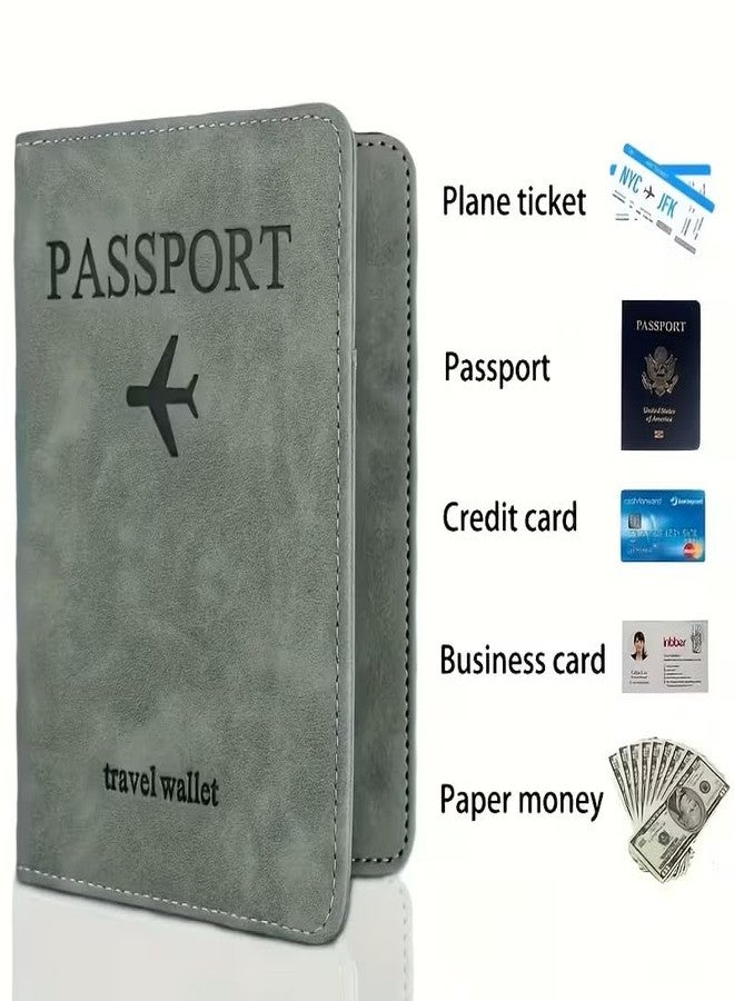 TRYV RFID Protected Passport Holder Travel Wallet for Men & Women | PU Leather Passport Cover with Card Slots, SIM Slots, Boarding Pass Pocket & Elastic Closure | MultiColour Travel Document Organizer - Image 3