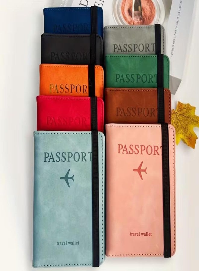 TRYV RFID Protected Passport Holder Travel Wallet for Men & Women | PU Leather Passport Cover with Card Slots, SIM Slots, Boarding Pass Pocket & Elastic Closure | MultiColour Travel Document Organizer - Image 4