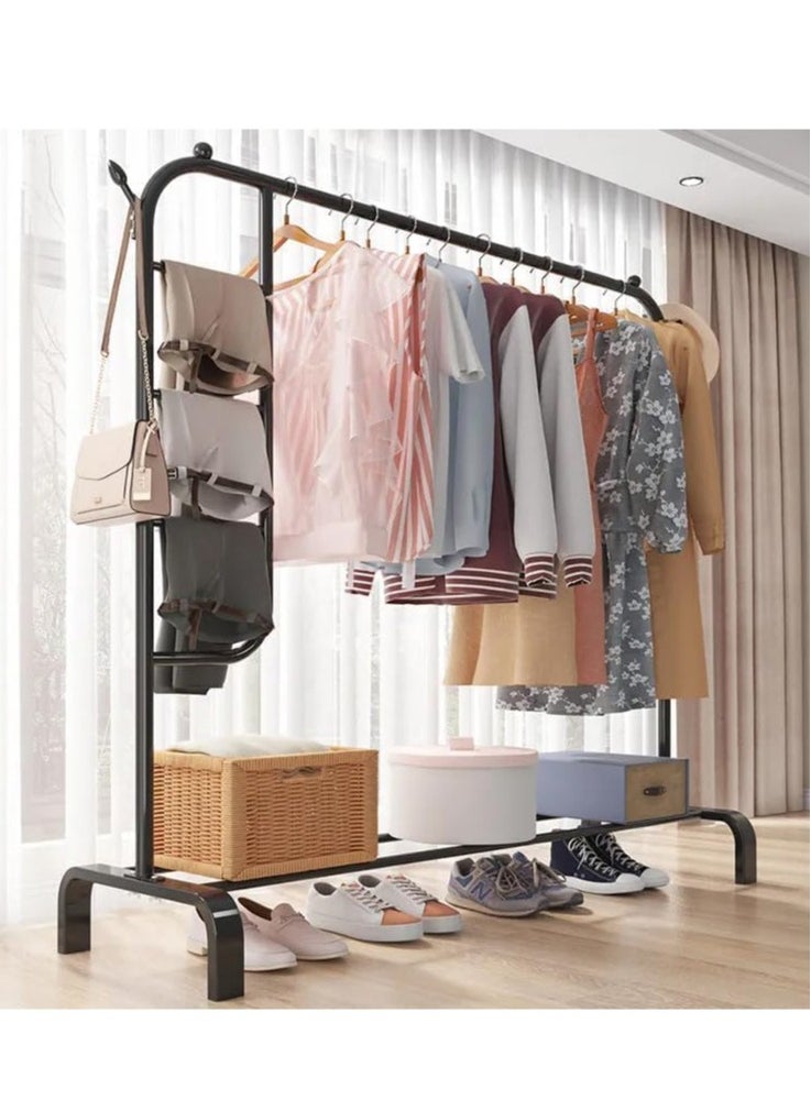 BLOOMING TIME - Floor To Ceiling Clothes Rack, Single Pole Clothes Rail, Indoor Simple Clothes Rack, Household Bedroom Clothes Rack, Can Hang Pants White - Image 1