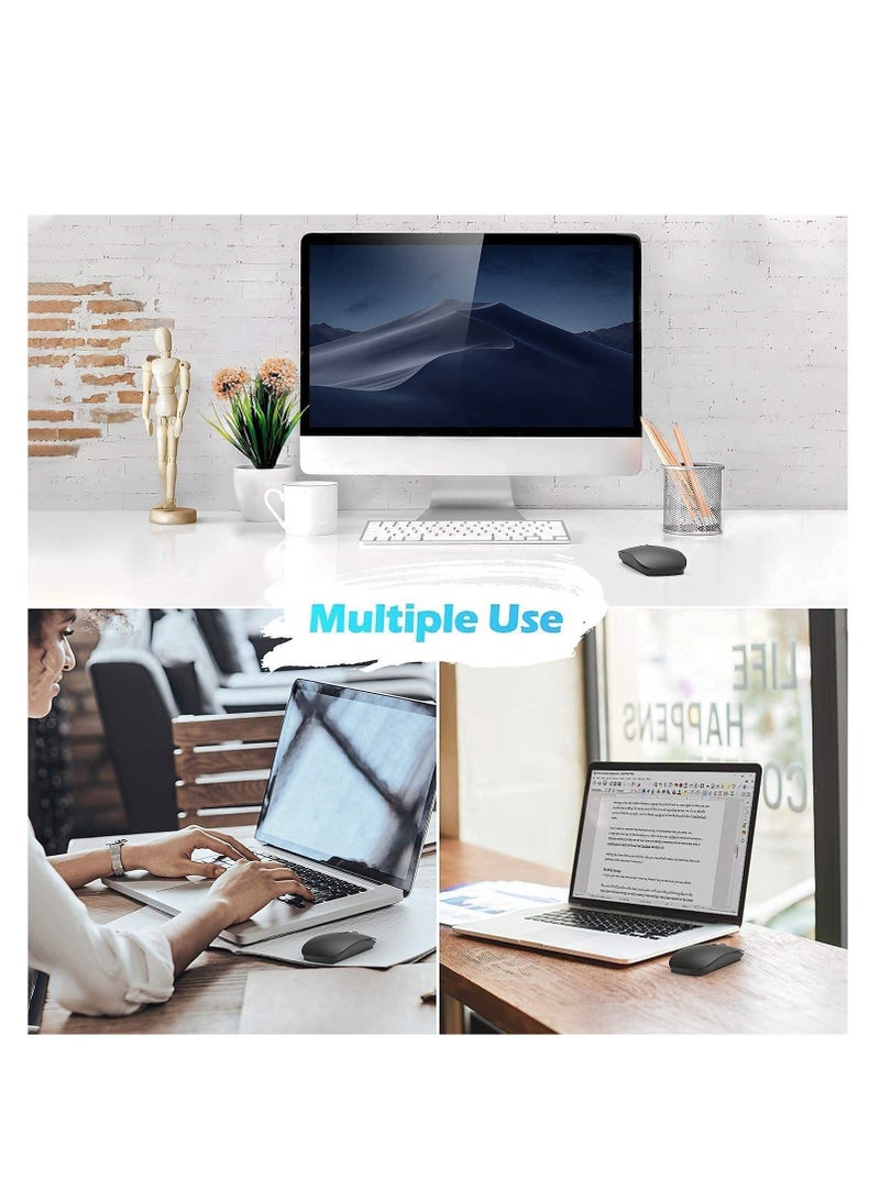 Captaintech Bluetooth Mouse, Rechargeable Wireless Mouse for MacBook Pro/Air/iPad/Laptop/PC/Mac/Computer, Black - Image 5