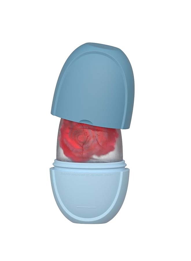 KHAJUL Elliptic Simplicity Shape Ice Roller For Face, Beauty Facial Massage, Glow Cube For Face（Blue）  - Image 4