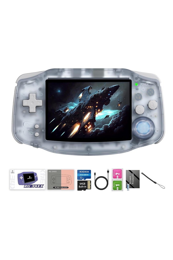 ANBERNIC  RG34XX Retro Handheld Game Consoles RG34XX Classic Retro Gaming Console 32+64G Card  rg34xx Portable Gaming Console Linux 64-bit 3500mAh Battery WiFi Bluetooth HD and TV  - Image 1