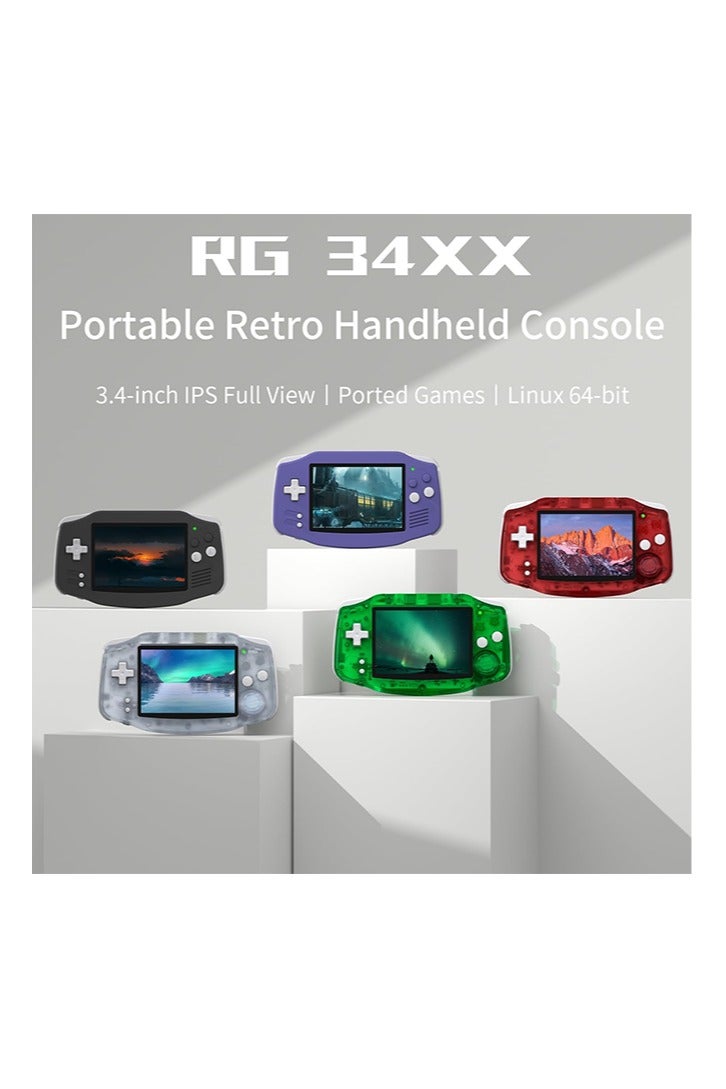 ANBERNIC  RG34XX Retro Handheld Game Consoles RG34XX Classic Retro Gaming Console 32+64G Card  rg34xx Portable Gaming Console Linux 64-bit 3500mAh Battery WiFi Bluetooth HD and TV  - Image 2