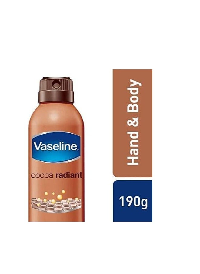 فازلين رذاذ الجسم بالفازلين، مشع بالكاكاو، 190 جرام - Image 2