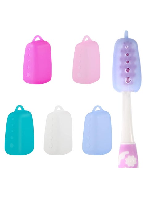 5 Pack Electric Toothbrush Head Cover Caps for Travel，Silicone Toothbrush Pod Case Protector