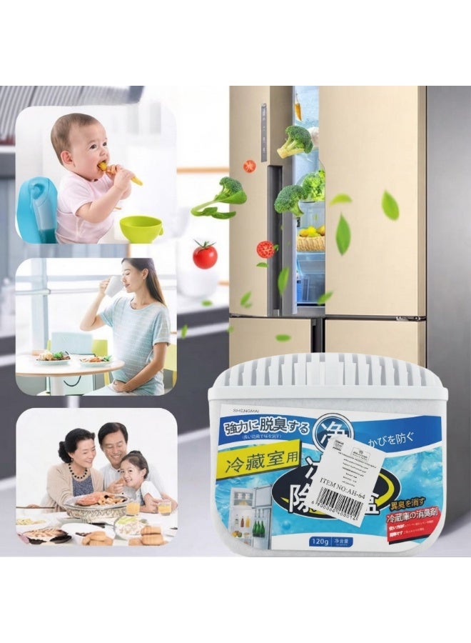 Refrigerator & Freezer Deodorizer & Air Purifier Box (Exclusive Original Version) - 120g, Long-Lasting Natural Freshness & Maximum Durability - Image 1