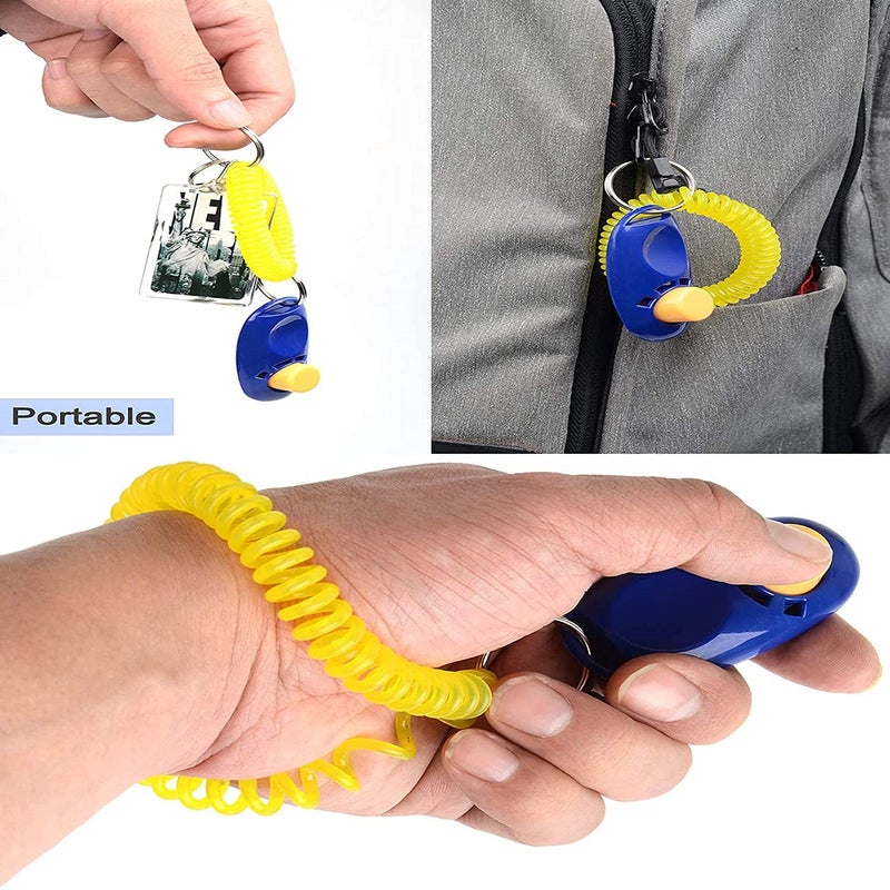 Pups&Pets 1 Pcs 30 Inches Rubber Plastic & Nylon Training Hunter Stick and 1 Pc 6.3 cm Clicker with Spiral Wrist Loop Plastic Training Aid Clicker for Dog/Cat/Kitten/Puppy (Color May Vary) - Image 5