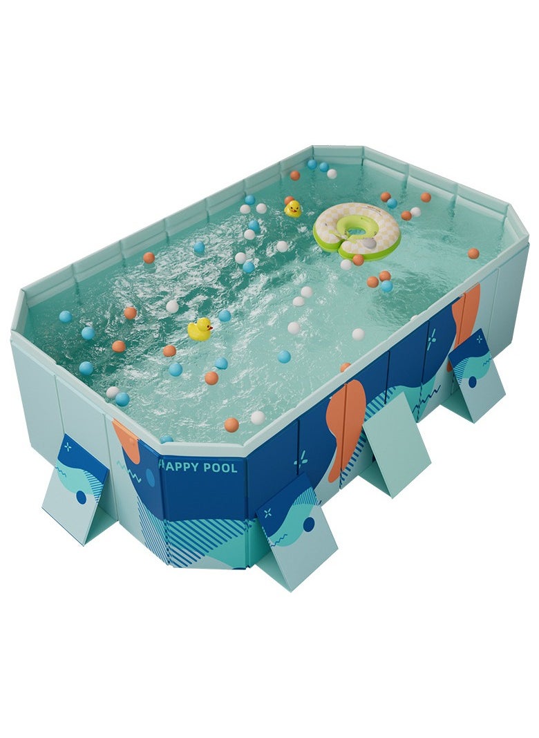 XiuWoo - Outdoor Foldable Swimming Pool for kids and Adults Non-Inflatable Hard Plastic Anti-Slip PVC Family Pool Summer Water Party for Outdoor Garden Backyard 2.6m/102in - Image 1