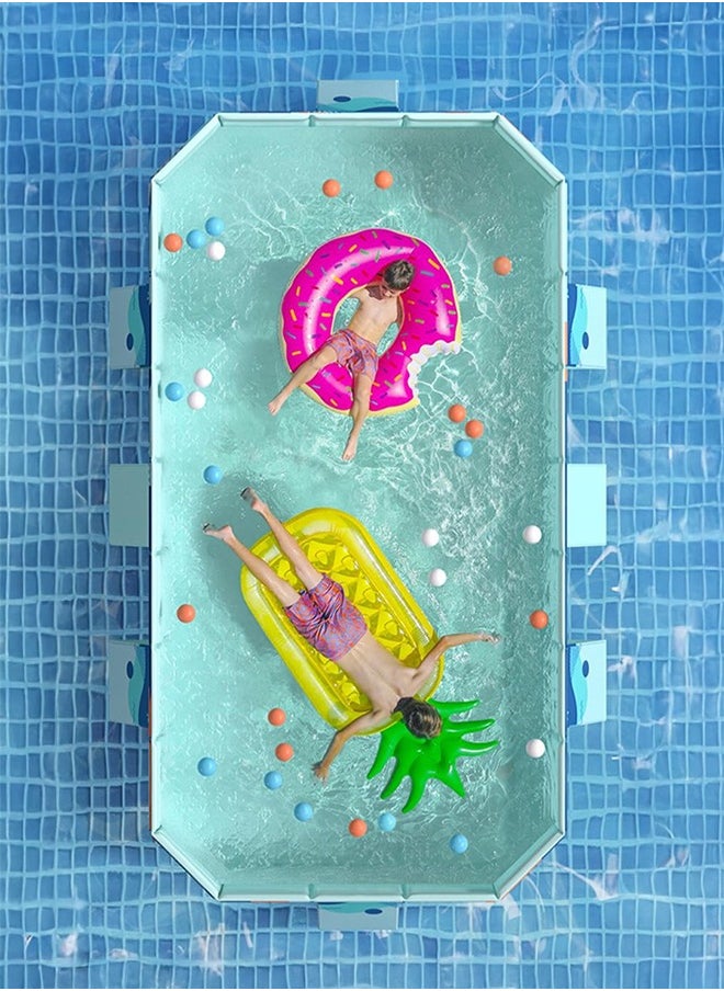 XiuWoo - Outdoor Foldable Swimming Pool for kids and Adults Non-Inflatable Hard Plastic Anti-Slip PVC Family Pool Summer Water Party for Outdoor Garden Backyard 2.6m/102in - Image 1