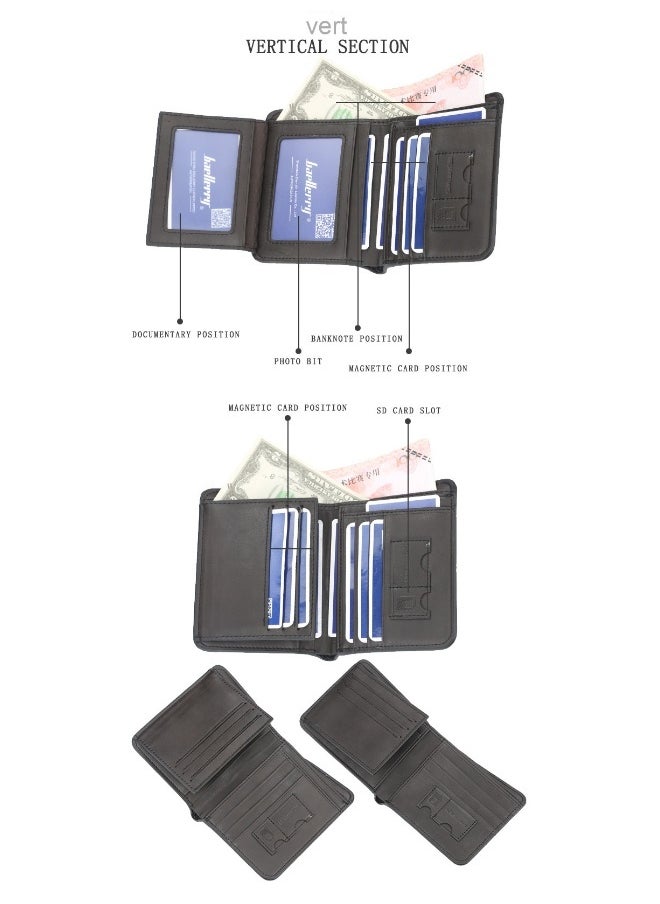 baellerry Men's Wallet Short Casual Small Wallet Youth Vintage Mini Money Clip  - Image 5