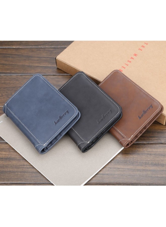 baellerry Men's Wallet Short Casual Small Wallet Youth Vintage Mini Money Clip  - Image 4