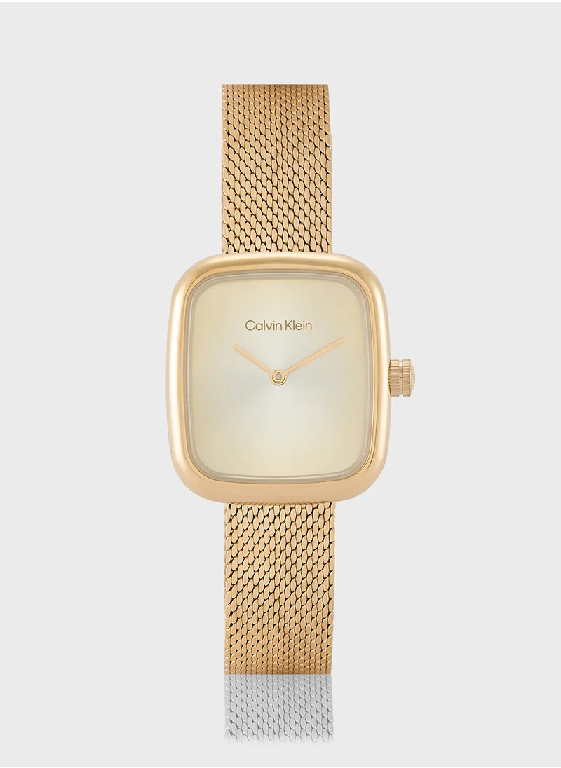 CALVIN KLEIN Twist Mesh Strap Analog Bracelet Watch
