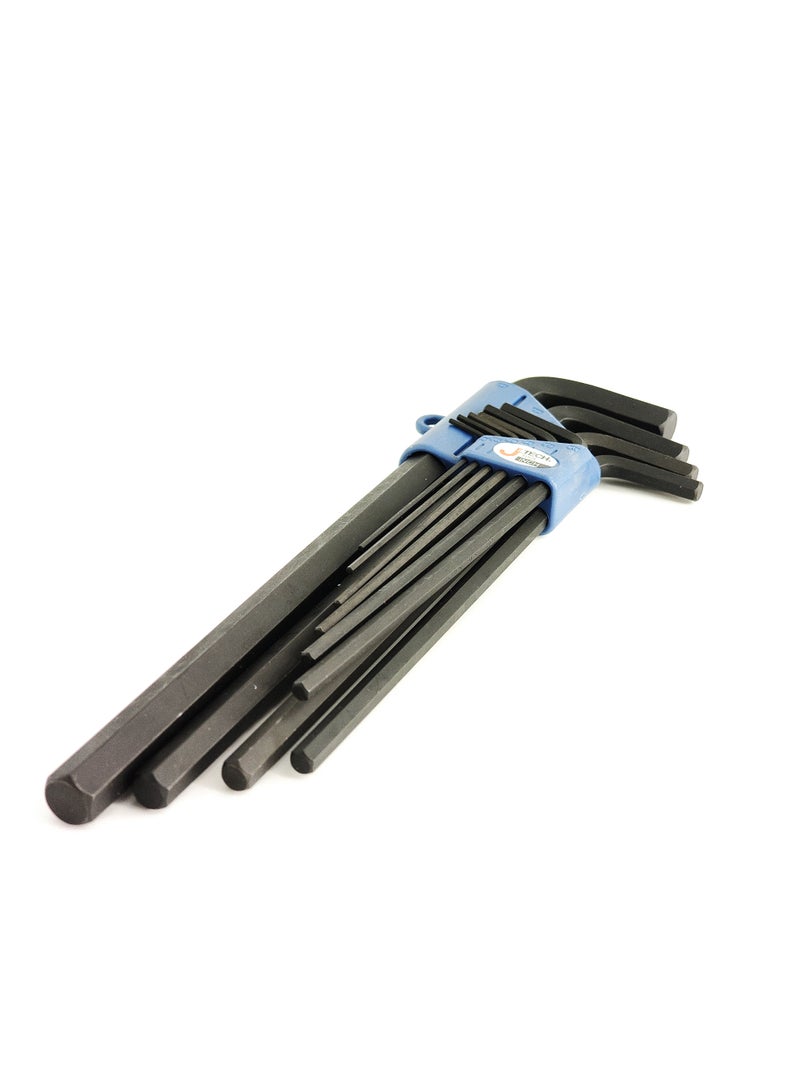 Jetechtool 10-Piece Hex Key Wrench Set, SAE, Heat-Treated, L-Style, Flat, Premium Alloy Steel with Black Finish, 1/6-inch to 1/2-Inch Large Allen Key Set - PL-B10IN - Image 3