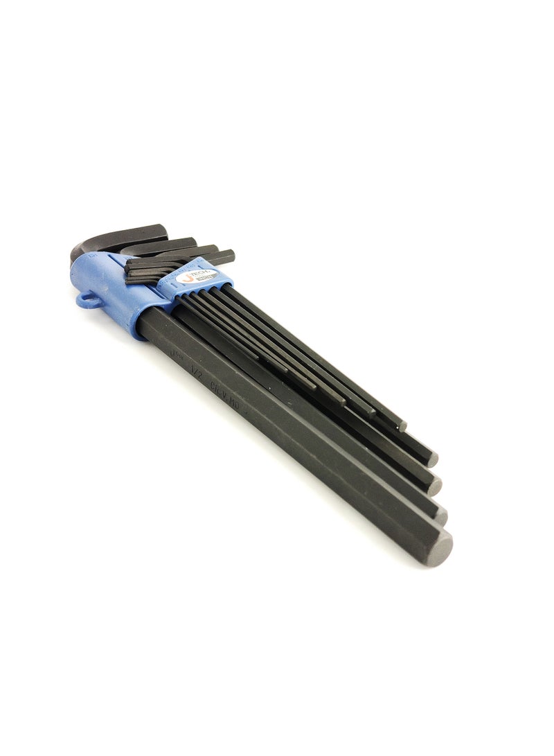Jetechtool 10-Piece Hex Key Wrench Set, SAE, Heat-Treated, L-Style, Flat, Premium Alloy Steel with Black Finish, 1/6-inch to 1/2-Inch Large Allen Key Set - PL-B10IN - Image 2