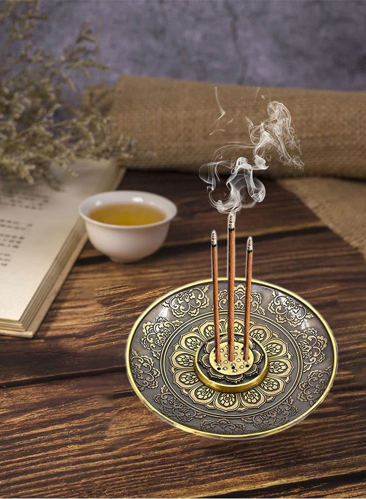 Excefore حامل أعواد البخور المصنوع من النحاس ًموقد بخور 9 فتحات للبخور - Image 5