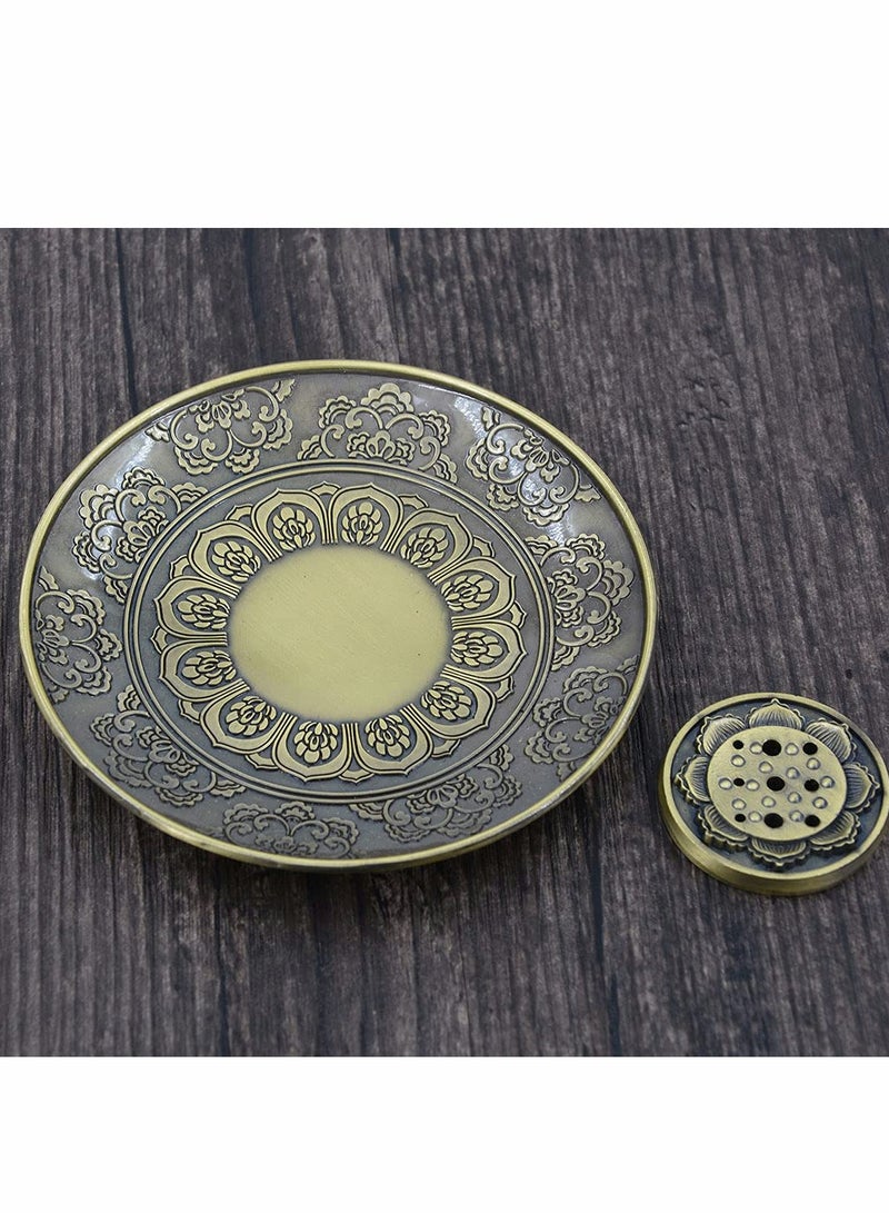 Excefore حامل أعواد البخور المصنوع من النحاس ًموقد بخور 9 فتحات للبخور - Image 3