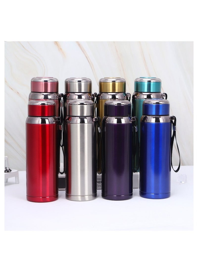 nuzki - Vacuum Flask Thermos 800ml 304 Stainless Steel Coffee Mug Portable Self-Driving Thermal Insulation-Assorted colors - Image 1