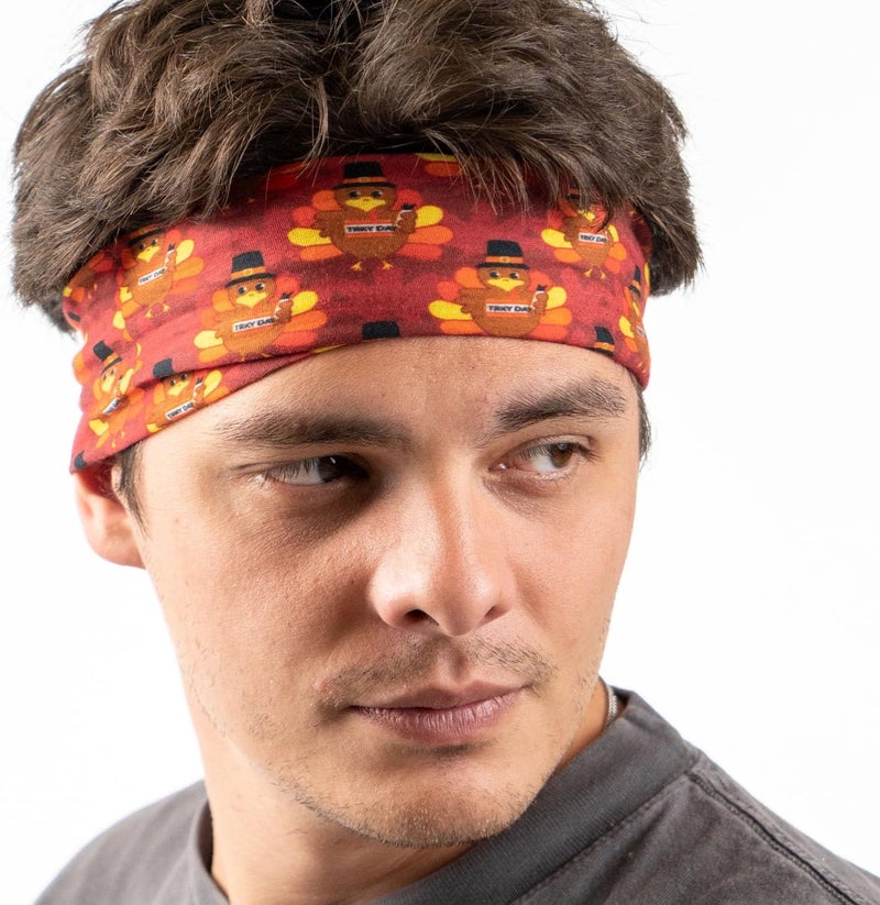 Gone For a Run RokBAND Multi-Functional Holiday Running Neck Gaiter or Headband | Thanksgiving Turkey Trot Styles - Image 3