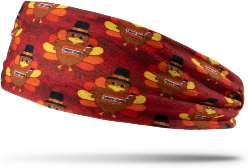 Gone For a Run RokBAND Multi-Functional Holiday Running Neck Gaiter or Headband | Thanksgiving Turkey Trot Styles - Image 1