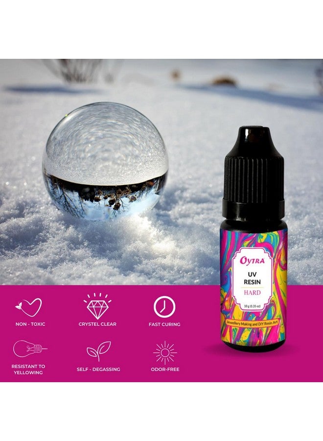 Oytra UV Resin Hard Clear Glossy Finish for Artists and Professionals Polymer Clay Gloss DIY Jewelry Craft Decoration Casting Coating (20 Grams) - Image 3