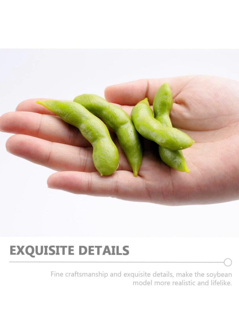 SYOSI 40Pcs Display Soybean Models Simulated Soybean Models Realistic Fake Vegetable Ornaments Decorative Vegetables Models Realistic Food Fake Soybean Model Pvc Artificial Accessories - Image 3